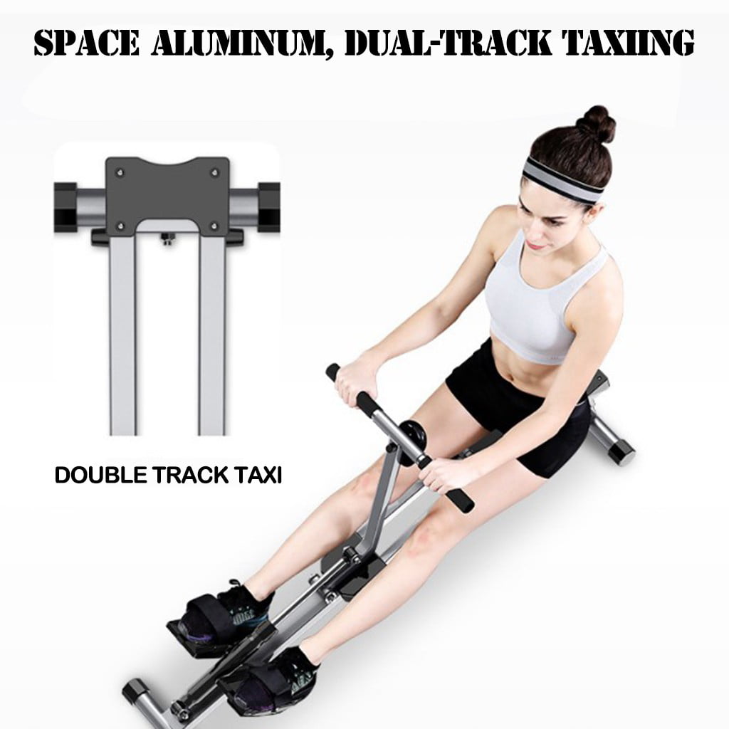 Household Metal Aerobic Rowing Machine Adjustable Resistance Monitor Fitness NEW 