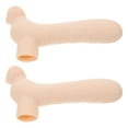 thumbnail image 1 of HEALEEP 2 Pcs Poignée de Porte Couvercle de Sécurité en Silicone Beige pour Chambres, 1 of 7