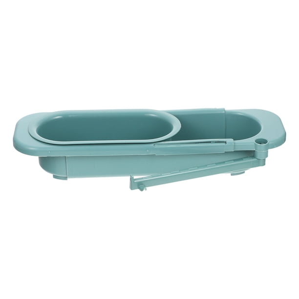 GOOHOCHY Cesta de drenaje para fregadero de cocina, cesta de filtro de plástico para fregadero, escurridor retráctil para verduras para el hogar