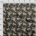 thumbnail image 3 of oneOone Cotton Flex Brown Fabric Floral Retro Sewing Material Print Fabric By The Yard 40 Inch Wide, 3 of 5