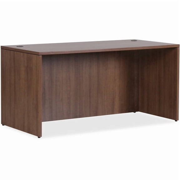 Lorell, LLR69968, Essentials Series Walnut Desk Shell, 1 Each