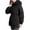Black, variant on Fashion Winter Warm Jackets for Womens Plus Size Solid Color Pocket Hodded Draw Rope Keep Warm Fashion Coat