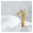 thumbnail image 5 of Golden Classic Bathroom Basin Faucet High Short Optional Bird Shape Bubbler Gentle Effluent Hot and Cold Water Mixer Taps ,Easy to Use, 5 of 7