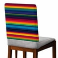 thumbnail image 2 of Colorful Mexican Striped Modern Horizontal Stripes Chair Covers Set of 1 Chair Back Covers Stretch Removable Washable Chairs Slipcovers Chair Protector for Dining Room Kitchen Party Decor, 2 of 5