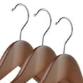 thumbnail image 2 of Casafield 6 Wide Shoulder Wooden Suit Hangers, Walnut - Non-Slip Pant Bar & Swivel Hook, 2 of 4