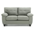 thumbnail image 3 of Glory Furniture Gallant Faux Leather Loveseat in Gray, 3 of 5