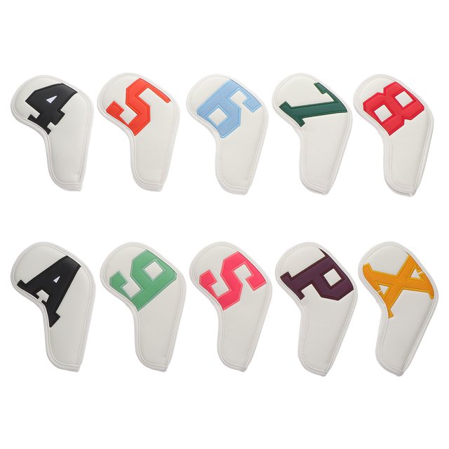Weiweiguan 10Pcs Golfs Pusher Sleeve PU Golfs Putter Cover Leather Golfs Putter Sleeve Cover