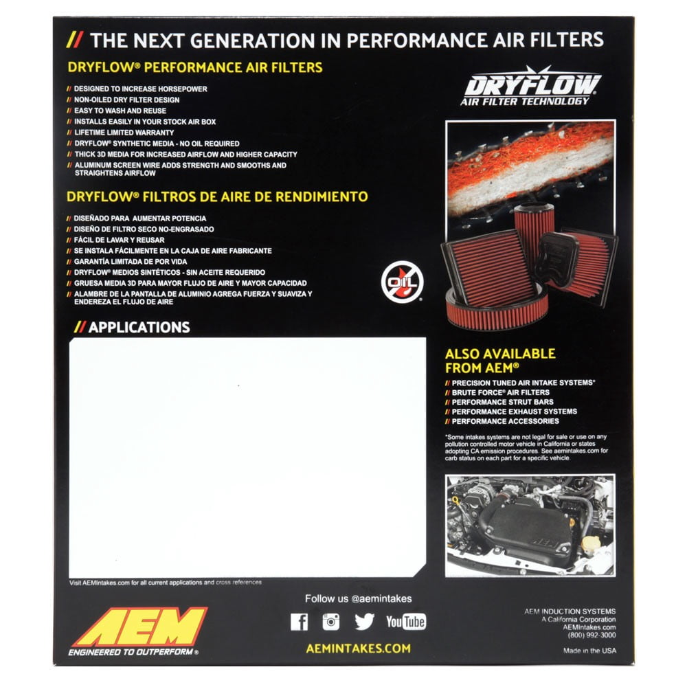 AEM Induction 28-50092 Air Filter