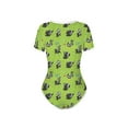 thumbnail image 3 of Mialoley Combinaison Aguichant Slim pour Femmes, Adultes Imprimé Dessin Animé Manches Courtes Col Rond Taille Haute, 3 of 6