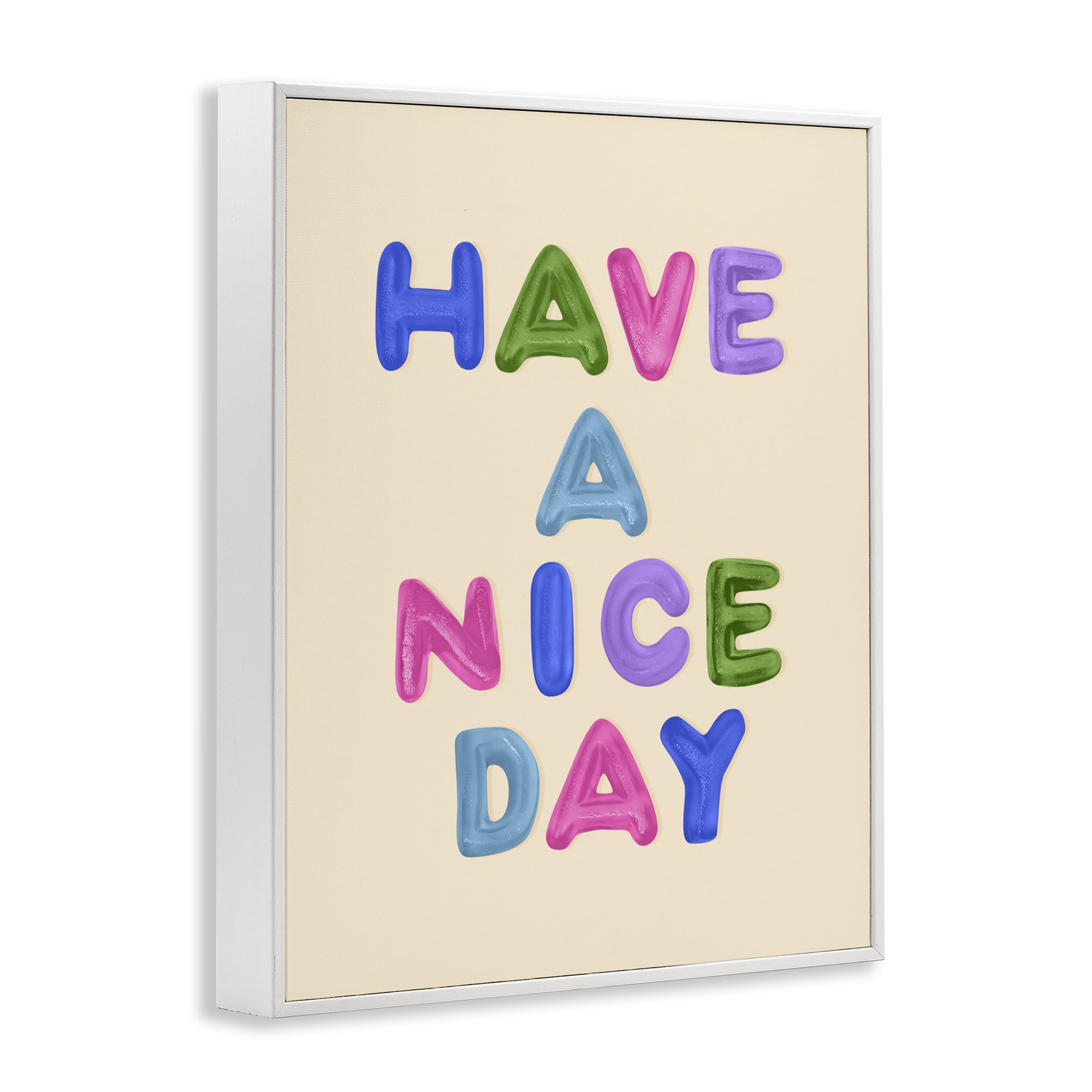 Stupell Industries Have a Nice Day Gummies White Framed Giclee Art, design by LISH Creative