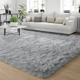 thumbnail image 5 of Rugs for Living Room, 8'x10' Soft Fluffy Area Rug for Bedroom, Plush Decorative Rug with Anti-Skid Backing, Indoor Home Carpet for Living Room, Light Grey, 5 of 9