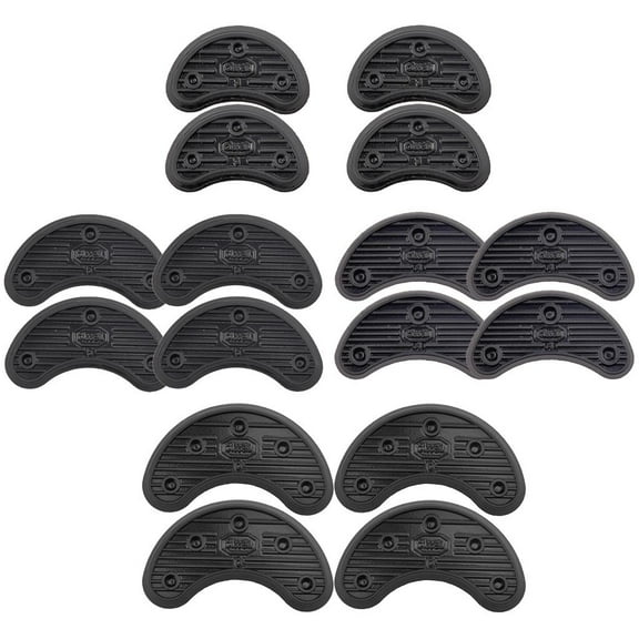 QccHieUs 16PCs 4-SIZE Rubber Shoe Sole Heel Toe Paltes Taps Protectors Repair Supplies