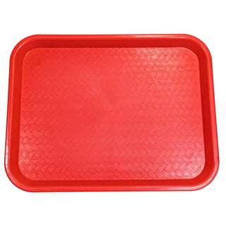 Carlisle CT101405 Cafe 10 x 14 Red Standard Plastic Fast Food Tray