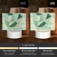 thumbnail image 2 of Rectangular Acrylic Lamp 5.9in×5.9in Luminous Lamp Bedside Lamp Soft And Not Dazzling 3 Kinds Of Light For Bookshelf Desk Nightstand Palegreen Geometric Lines_4, 2 of 8
