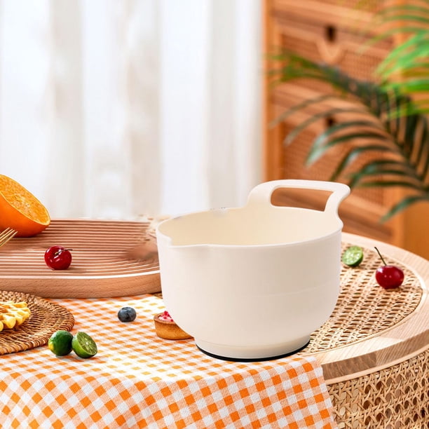 Ensaladera con vertedor, utensilio de cocina práctico, apto para uso alimentario, ligero, fácil de limpiar, cuenco para mezclar multifuncional. 1 litro