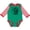 Green and Red, variant on Inktastic Little Surf Girl with Surfboard Girls Long Sleeve Baby Bodysuit