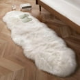 thumbnail image 3 of JOLUSERE Luxury Ultra Soft Faux Fur Area Rugs,3'x5'Fuzzy Faux Fur Rugs for Living Room Bedroom, White, 3 of 9