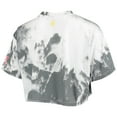 thumbnail image 3 of Women's White/Black Los Angeles Lakers Tie-Dye Crop Top & Shorts Set, 3 of 5