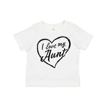 Inktastic I Love My Aunt in Black Chalk Heart Boys or Girls Toddler T-Shirt
