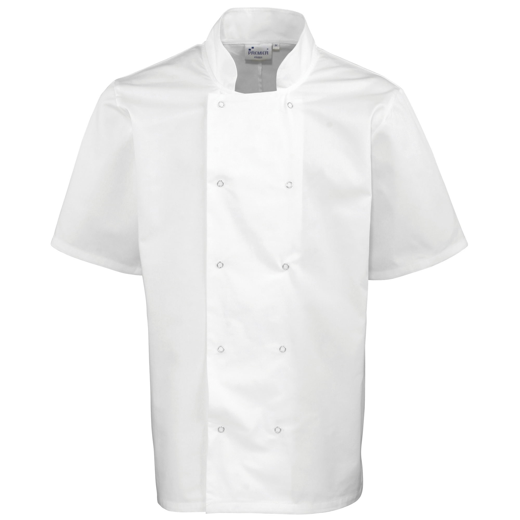 Unisex Personalised Embroidered Chef's Short Sleeve Black White Jacket PR664 