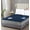 Navy, variant on Qatan Waterproof Quilted Bed Pad with Straps, Washable Mattress Pad, Fits Mattress to 16in