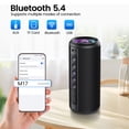 thumbnail image 5 of Portable Bluetooth Speaker, Bluetooth 5.4 Wireless Speaker, IPX7 Waterproof Outdoor Speaker with RGB Party Lights, 20W Stereo Sound, 20H Playtime, TWS Pairing for Camping, Beach, Home Party, 5 of 9