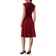 thumbnail image 3 of INSPIRE CHIC Women's Sleeveless Dress V Neck Elegant Cocktail Party A Line Dresses S Red, 3 of 5