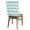 Teal Green, variant on Aqua Striped Chair Back Covers, Rustic Farmhouse Stripes Removable Chair Covers for Dining Chairs Set of 8, Washable Chairs Slipcovers Back Seat Protector for Wedding Party 19"x20"