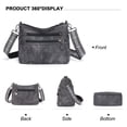 thumbnail image 3 of GAEKEAO Crossbody Bags for Women Soft Leather Large Capacity Multi Pocket Shoulder Purse with Adjustable Strap, 3 of 8
