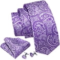 thumbnail image 2 of Set de corbatas Barry.Wang de seda tejida con cachemir, 150 cm, 2 of 7