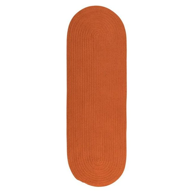 Colonial Mills Tapis RV74R028X180 Réversible à Tresse Plate Ovale Tressée Rouille du Coureur - 2 Pi 4 Po x 15 Pi.