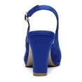 thumbnail image 2 of BURUDANI Women’s Sexy High Chunky Heels Peep Toe Platform Block Slingback Dress Pumps Shoes, 2 of 5