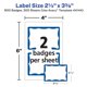 thumbnail image 3 of Etiquetas identificativas Avery 44144 blancas con borde azul 600 insignias, 3 of 8