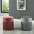 thumbnail image 4 of Furniture of America Poussette Ronde en Tissu Moderne Malyr en Rose, 4 of 7