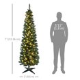 thumbnail image 3 of HOMCOM 7' Prelit Artificial Christmas Tree with Warm White LED Lights, 3 of 10