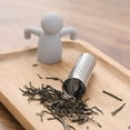 thumbnail image 4 of 2 filtros de té de acero inoxidable 304 con asas de colador de té (gris) TUNC Sencillez, 4 of 5