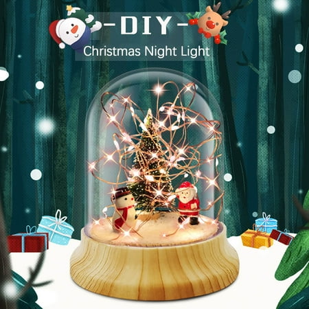 

Indoor Christmas Decorations LAWOR Christmas Diy Tree Night Light Decorative Snow Christmas Tree Snowman Night Light With Used For Home Bathroom Bedroom Decoration Multcolour One Sizeh175
