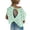 00-Mint Green#689, variant on Kiijoy Girls Polka Dot Cutout Batwing Sleeve Crop Top Workout Tee Active T-Shirt, Sizes 11-12