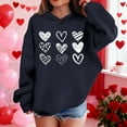 thumbnail image 6 of Posijego Girls Valentine's Day Hooded Tops Loose Lightweight Hoodie Pullover Sweatshirt Long Sleeve Oversized, 6 of 8