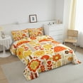 thumbnail image 2 of Erosebridal 70S Groovy Flower Bedding Set Full Size, 80S 90S Retro Floral Comforter Set, Bohemian Hippie Rainbow Quilt Mushrooms Aesthetic Duvet Sets Teens Women Bedroom Decor, Yellow, 2 of 5