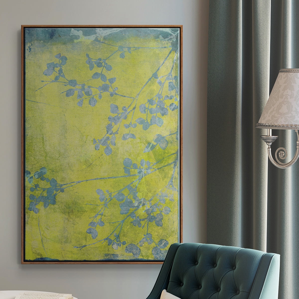 Boundless VIII Framed Premium Gallery Wrapped Canvas - Ready to Hang - 17 x 25 - Walnut Floating Frame