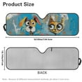 thumbnail image 3 of Psesaysky Windshield Sun Shade, Cartoon Puppy&Cat Front Window Sunshade Car Accessories Universal Fit Off-road Vehicle Truck Sun Visor Protector, Keep Car Cool, 3 of 7