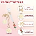 thumbnail image 3 of Uxcell Rose Keychain Pendant, Rose Flower Purse Charm for Handbags Floral Keyring with Chain Tassel for Women Girls Tote Bags White, 3 of 7