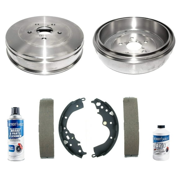 Detroit Axle - Rear Brake Drums Brake Shoes Replacement for 2004-2010 Toyota Sienna