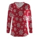 thumbnail image 4 of Tops Navideños Para Mujer Blusas de Manga Larga Camiseta Casual Con Cuello en V de Moda Odeerbi ODB183218, 4 of 5