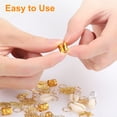 thumbnail image 4 of DISEN 80pcs Dreadlocks Beads Hair Jewelry for Women Braids, Adjustable Metal Hair Cuffs Decoration Pendants, Gold/Silver, 4 of 6