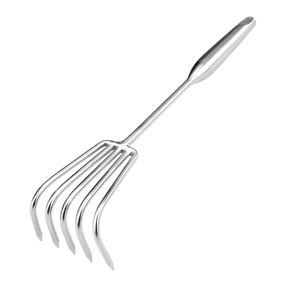 Stainless Steel Hand Rake – 5-Tine Small Garden Rake for Soil Tilling, Leaf Raking & Flower Bed Care – Multifunctional Yard Tool