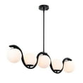 thumbnail image 2 of Fenix 38 in. 5-Light Indoor Matte Black Finish Chandelier with Light Kit, 2 of 5