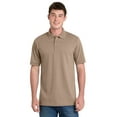 thumbnail image 2 of Port & Company KP55T Mens Core Blend Jersey Knit Polo T-Shirt, Sand - Extra Large Tall, 2 of 4