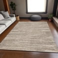 thumbnail image 6 of HomeRoots 671258 10 x 14 ft. Taupe, Ivory & Beige Striped Transitional Washable Machine Made Rectangle Area Rug with UV Protection, 6 of 9